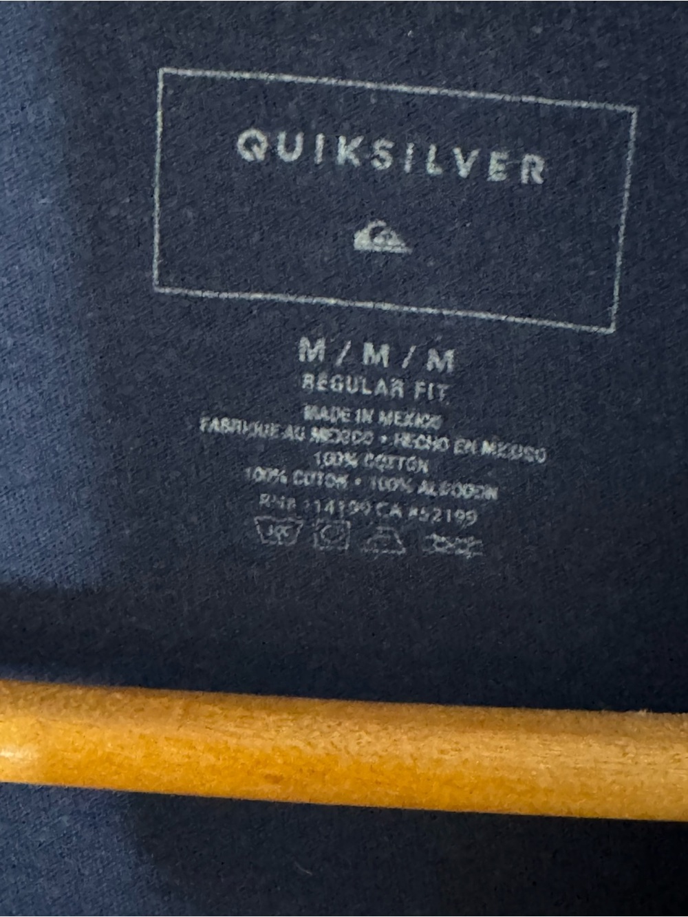 Quiksilver Navy Short-Sleeve Tee with Yellow, Green and Teal Logo - Picture 2 of 2